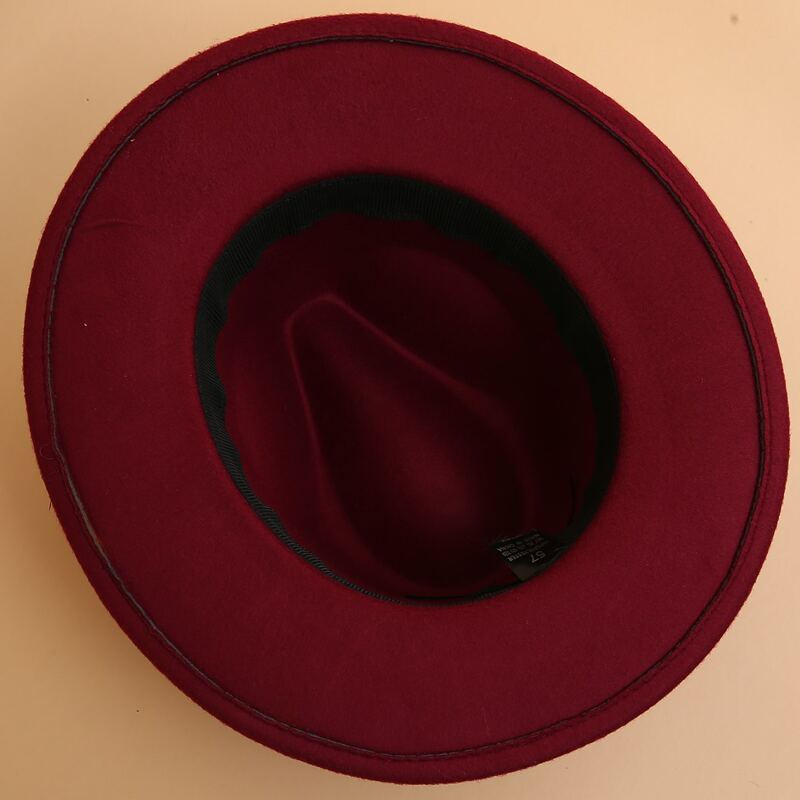 

Belt Decor Floppy Hat, Burgundy