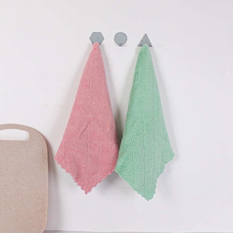 

3pcs Plaid Pattern Dishwashing Rag, Multicolor