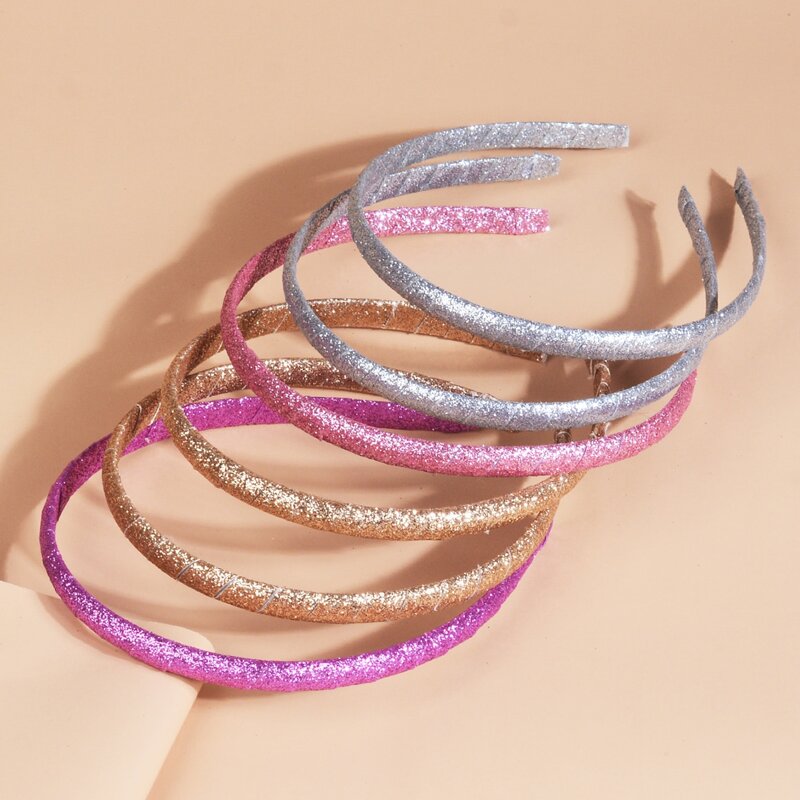 

6pcs Glitter Headband, Multicolor