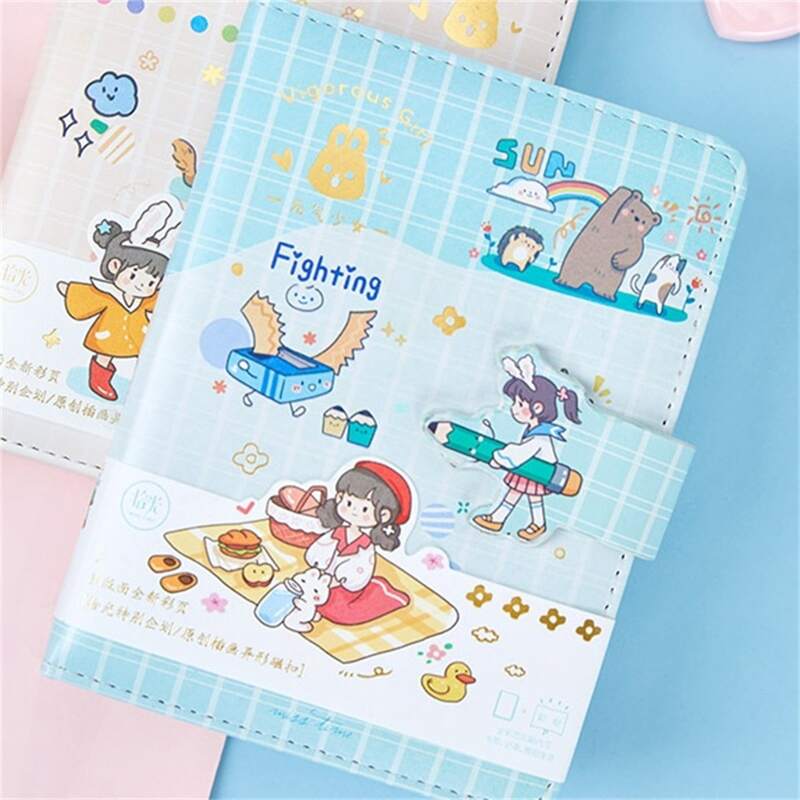 

1pc Cartoon Graphic Random Magnetic Notebook, Multicolor