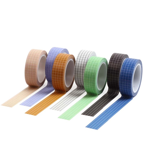 

2rolls Plaid Pattern Random DIY Tape, Multicolor