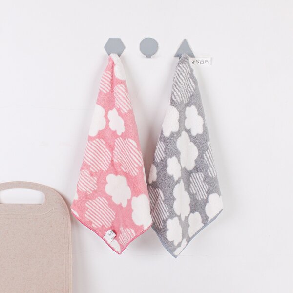 

3pcs Cloud Pattern Random Dishwashing Rag, Multicolor