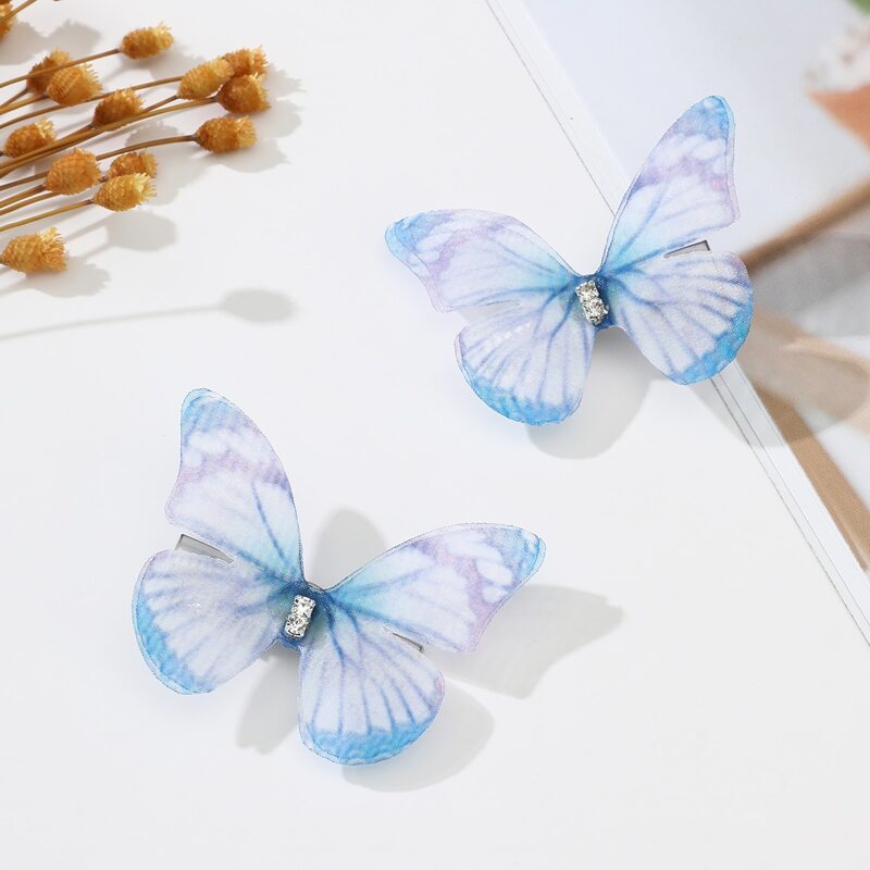 

2pcs Butterfly Hair Clip, Multicolor