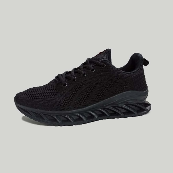 

Men Lace Up Front Knit Sneakers, Black