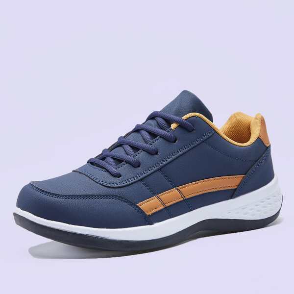 

Men Lace Up Front Sneakers, Blue