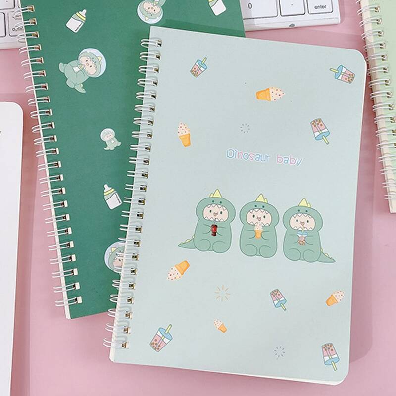 

1pc Cartoon Dinosaur Print Spiral Notebook, Multicolor