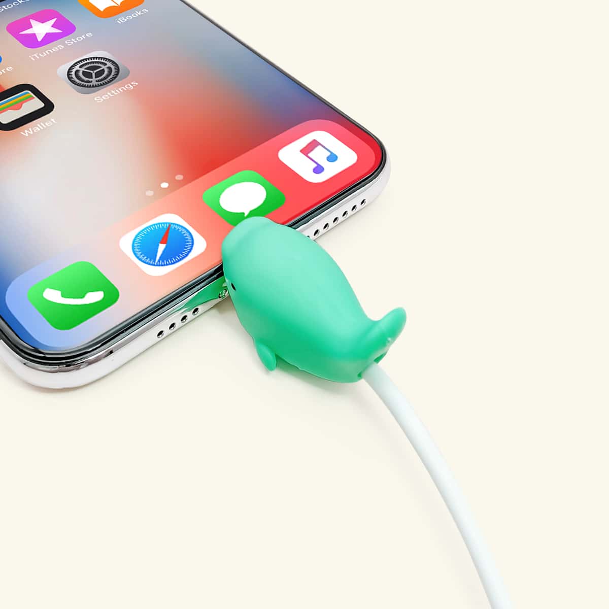 

Cartoon Shaped Data Cable Protector, Green