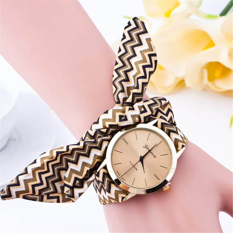 

Chevron Cloth Strap Watch