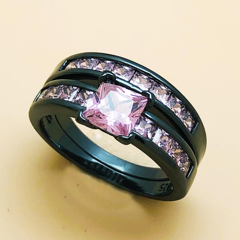 

Zircon Decor Ring, Pink