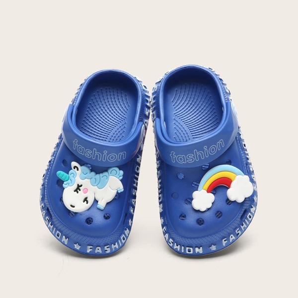 

Toddler Boys Cartoon Patch Vented Clogs, Royal blue