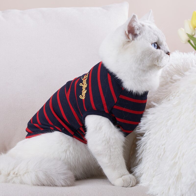 

Striped Pattern Pet Tank, Multicolor