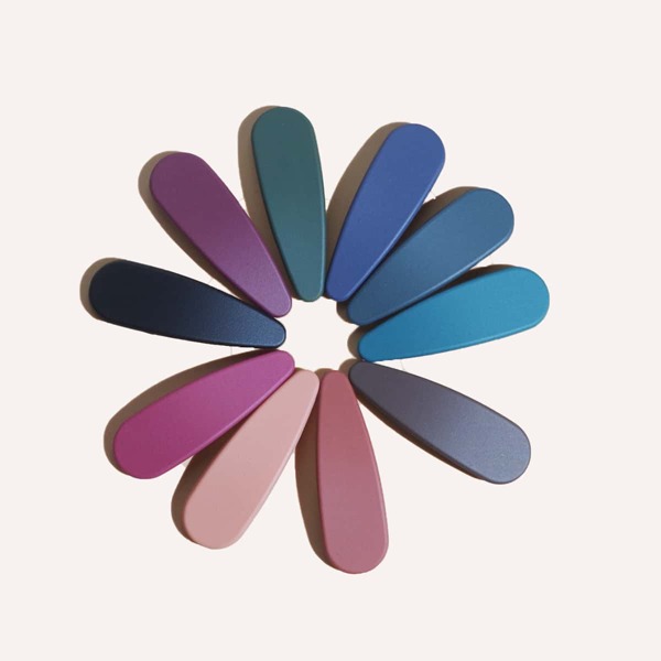 

10pcs Girls Velvet Hair Clip, Multicolor