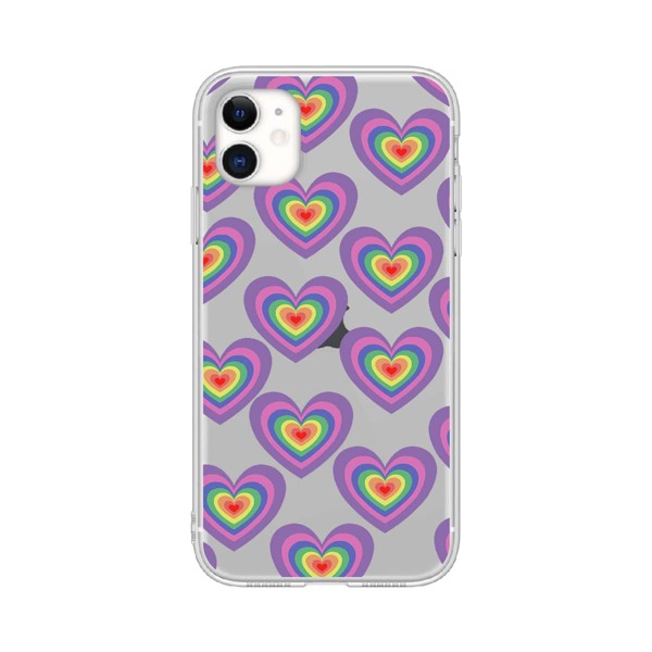 

Чехол для iPhone с принтом сердечка, Многоцветный
