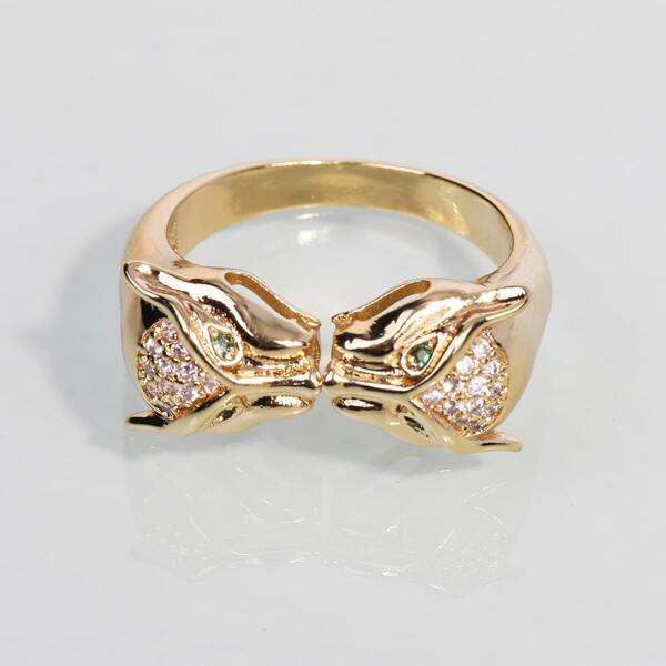 

Men Animal Decor Ring, Gold