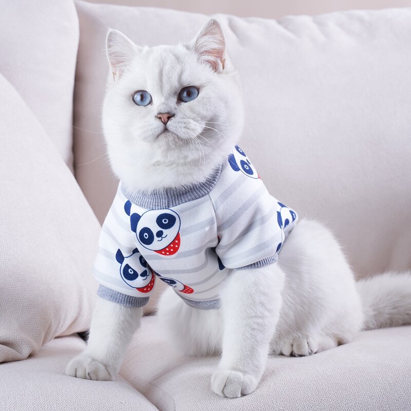 

Cartoon Panda Print Pet Sweatshirt, Multicolor