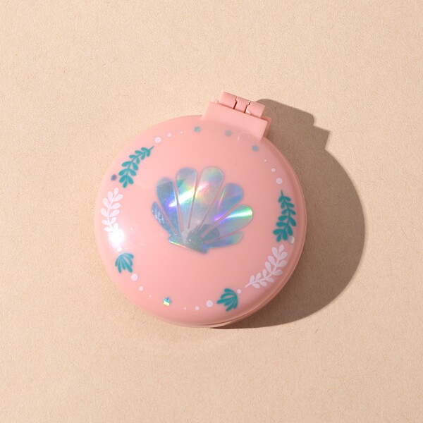 

Shell Pattern Hair Brush & Mirror, Pink