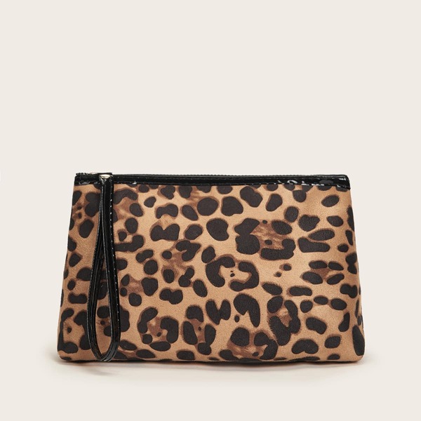 

Leopard Makeup Bag, Brown