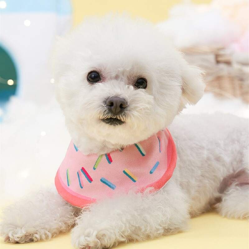 

Graphic Print Pet Bib, Pink
