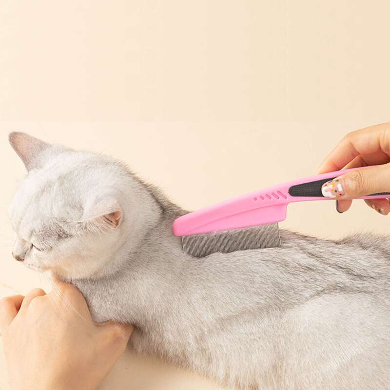 

1pc Pet Flea Removal Comb, Baby pink