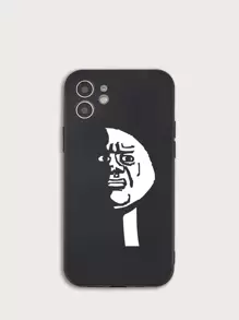 Komik Desenli iPhone Kılıfı - Siyah - Görünüm 1