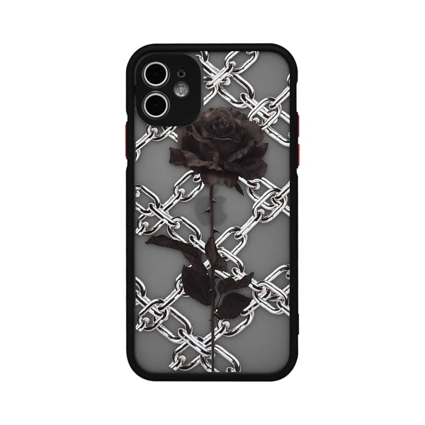 

Flower & Chain Print iPhone Case, Multicolor