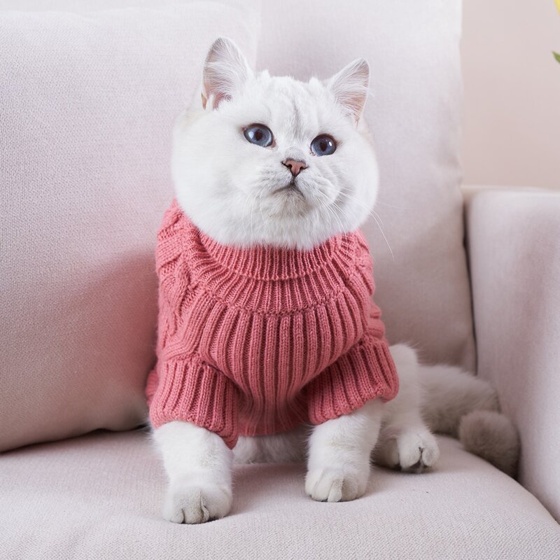 

Solid Color Pet Sweater, Coral pink