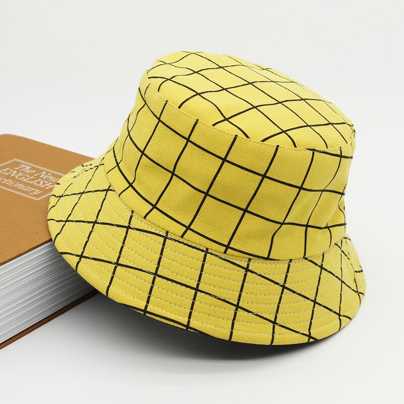 

Guys Plaid Reversible Bucket Hat, Yellow