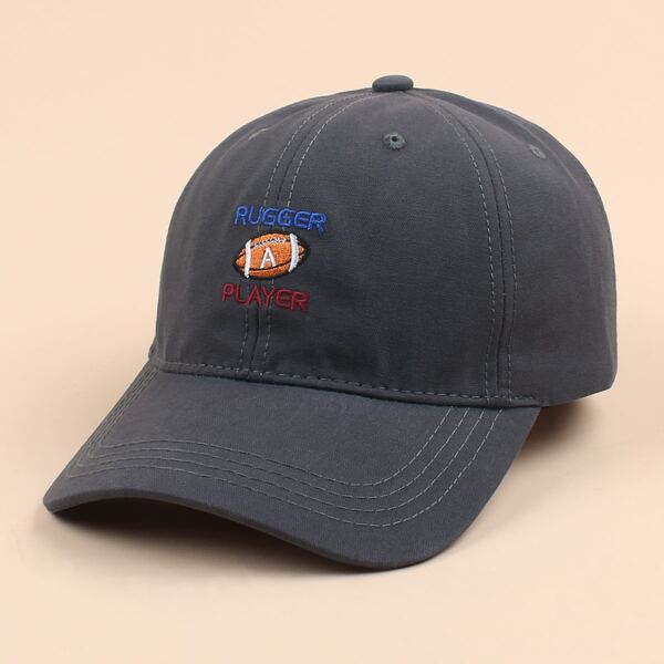 

Letter Embroidery Baseball Cap, Dark grey