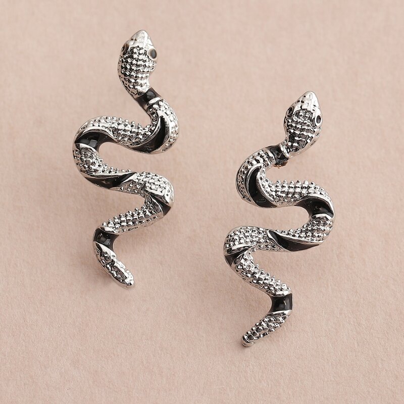 

Snake Design Stud Earrings, Multicolor