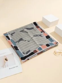 Raw Hem Shawl Scarf - Grey - View 2