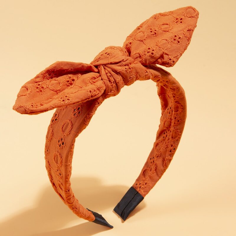 

Bow Knot Headband, Coral orange