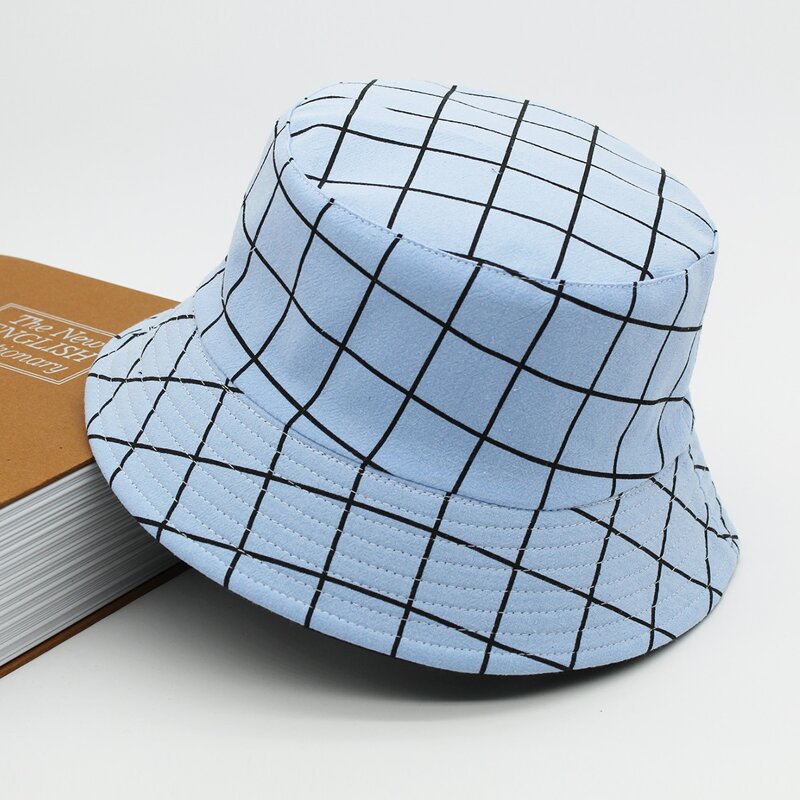 

Guys Plaid Reversible Bucket Hat, Blue