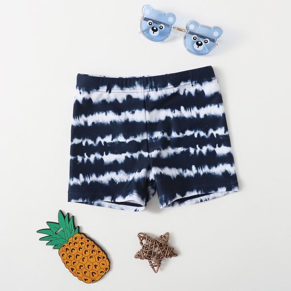 

Baby Boy Tie Dye Swim Shorts, Blue and white