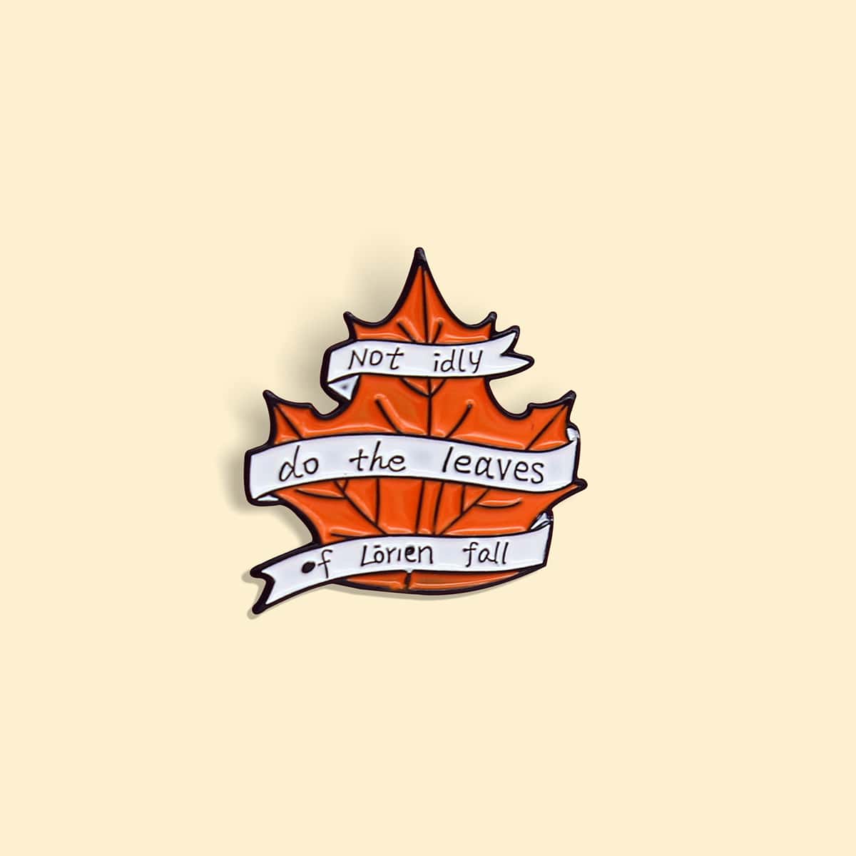 

Maple Leaf Design Brooch, Orange
