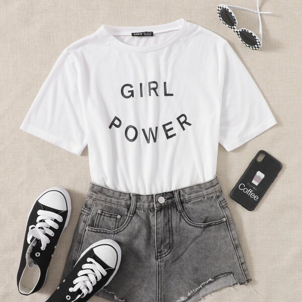 

Letter Graphic Tee, White