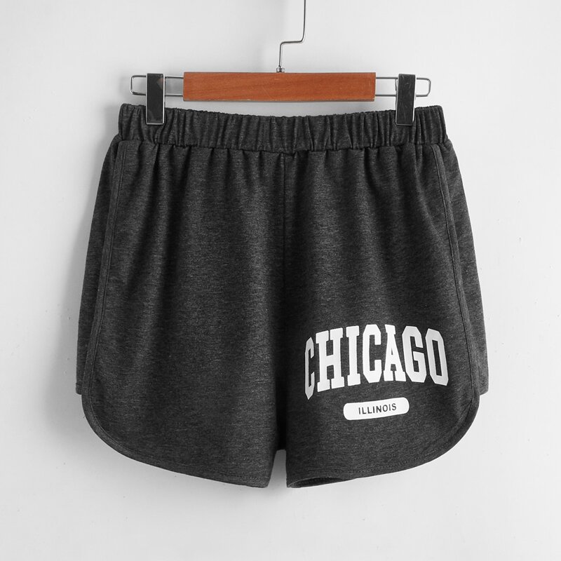 

Letter Graphic Dolphin Shorts, Dark grey