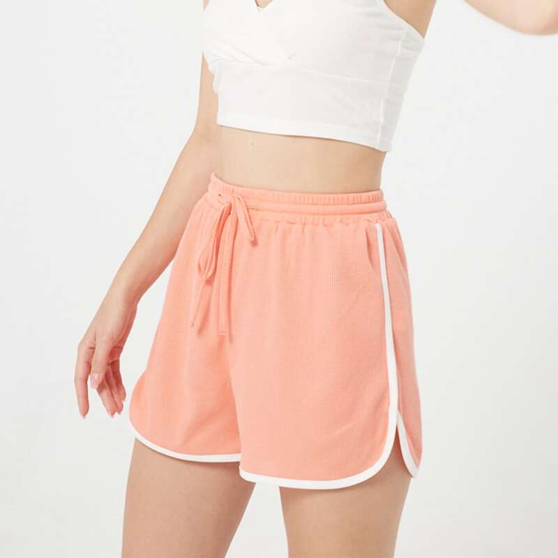 

Drawstring Dolphin Shorts, Coral orange