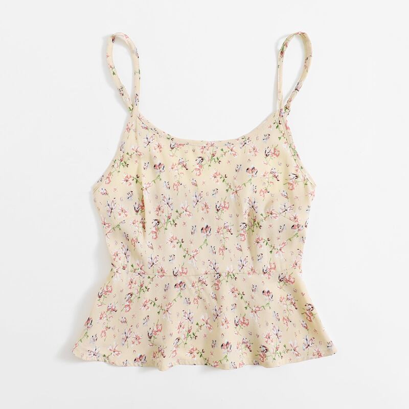 

Ditsy Flower Shirred Cami, Multicolor