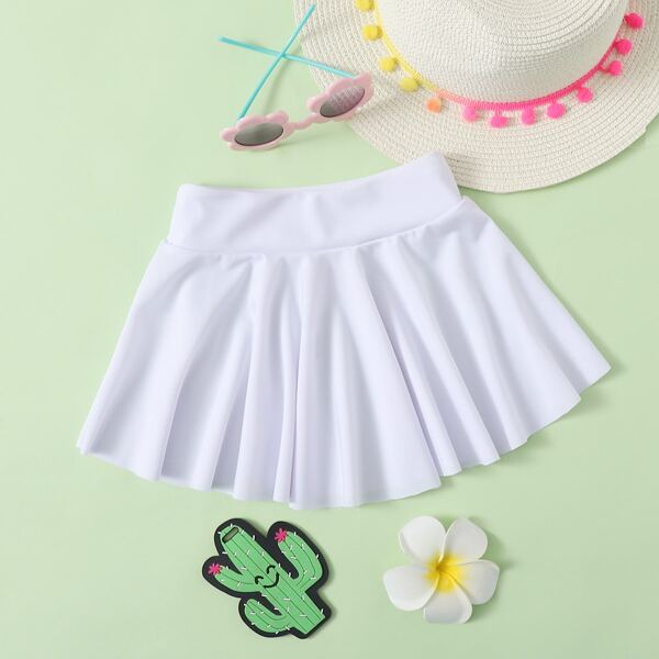 

Baby Plain Bikini Skort, White