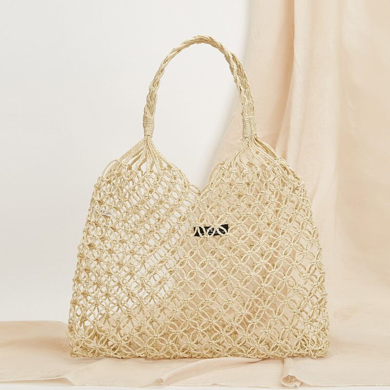 

Straw Tote Bag, Beige