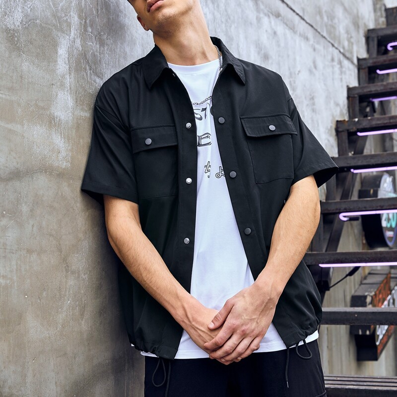 

Guys Flap Pocket Shirt, Black
