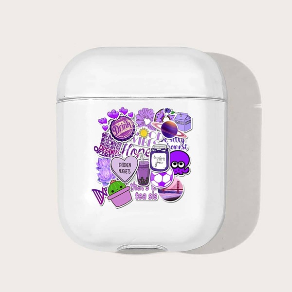 

Прозрачный чехол для Airpods со смешанным рисунком