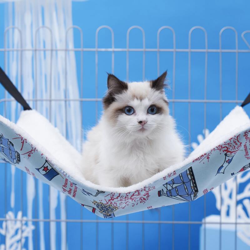 

Sailboat Print Pet Hammock, Baby blue