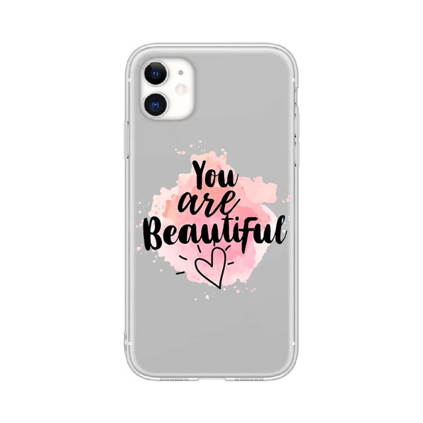 

Letter Graphic Clear iPhone Case, Multicolor