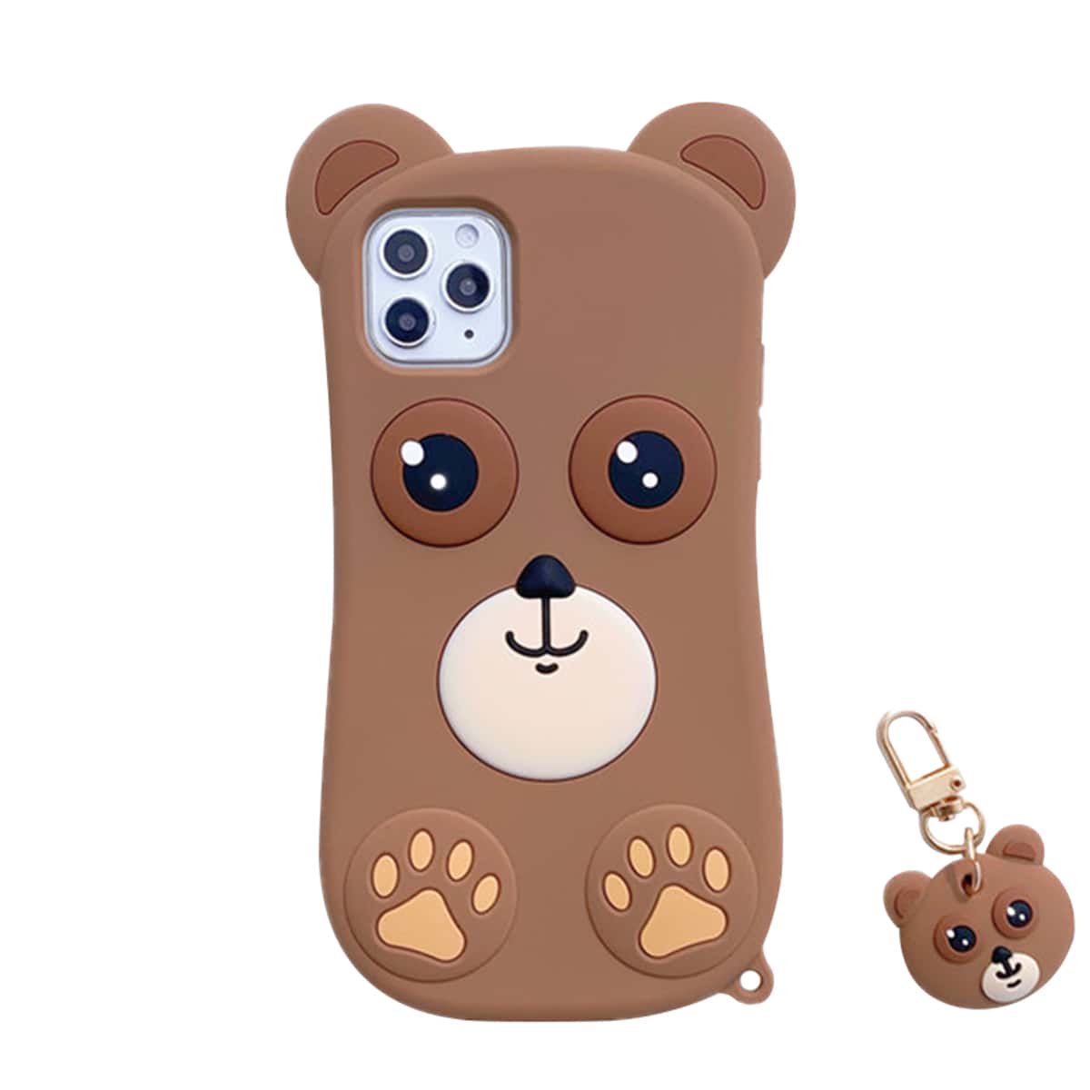 

Cartoon Bear iPhone Case, Coffee brown