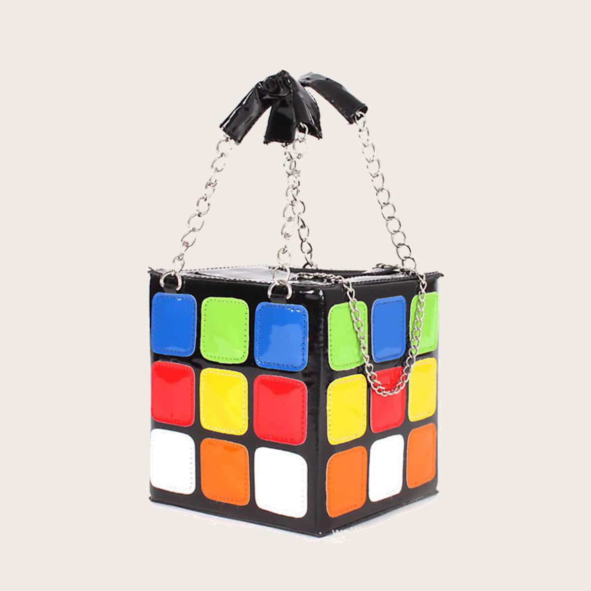 

Rubik's Cube Satchel Bag, Multicolor