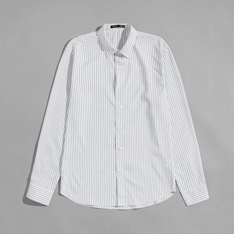 

Guys Striped Print Shirt, White