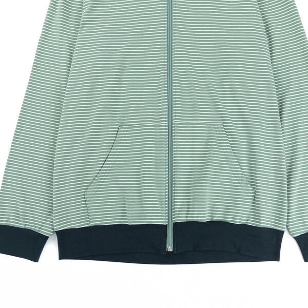 

Men Striped Colorblock Zip Up Hooded Jacket, Multicolor