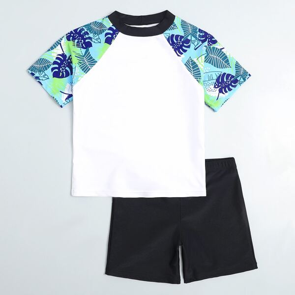 

Boys Tropical Shorts Swimsuit, Multicolor
