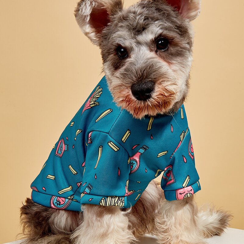 

French Fries Print Pet Sweatshirt, Multicolor